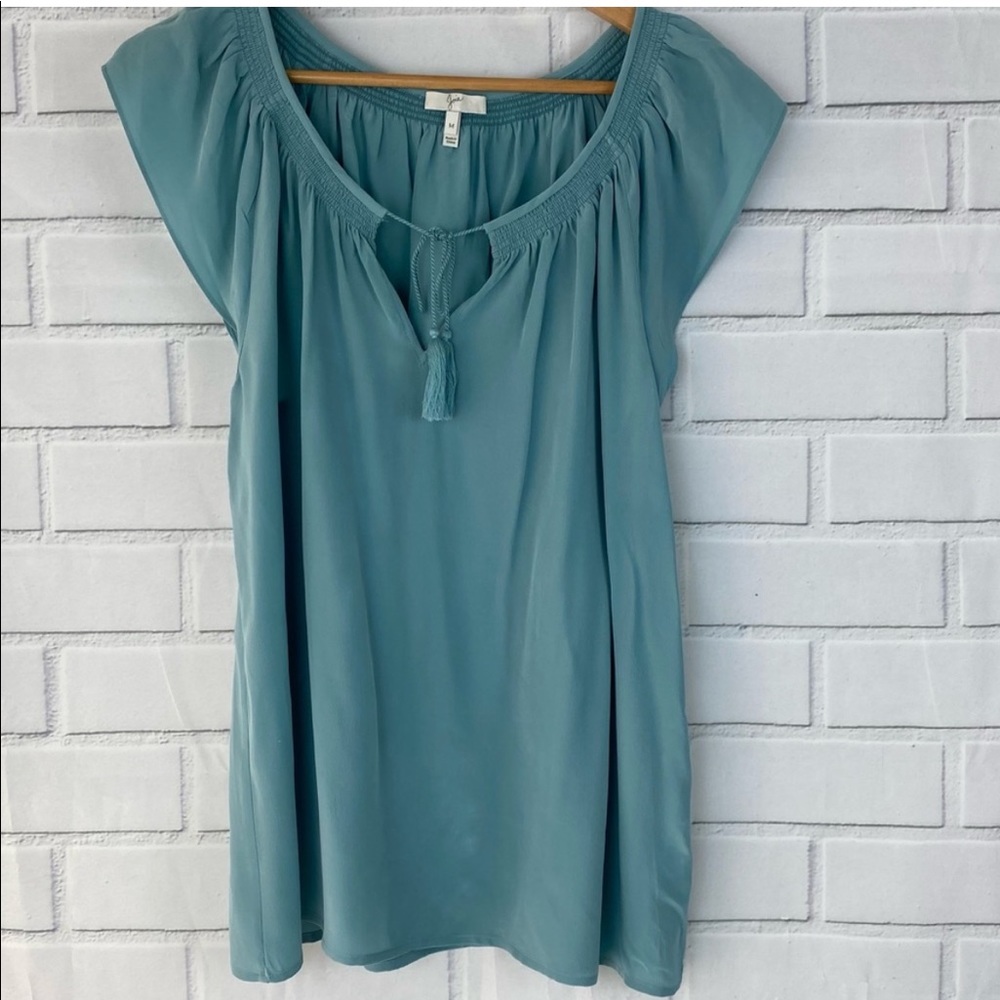 Joie Cotati Split Neck Top Size Medium - image 2